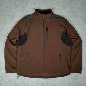 Black Diamond soft shell outdoors gorpcore fleece lined brown jacket mens XXL